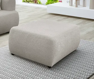 Produktbild von Polsterhocker Designerhocker Hocker ANIKE in Stoff Now or Never Beige