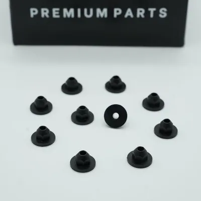 Produktbild von 10x Kunststoffmuttern SW10 VW Golf Passat Polo Audi A4 A6 A8 Seat Skoda 17120196
