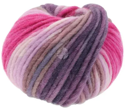 Zdjęcie produktu dla Lana Grossa FELTRO PRINT, 50 g, nowoczesna włóczka filcowa, 50 m. Kolor 396 - różowy/antyczny fiolet/śliwkowy