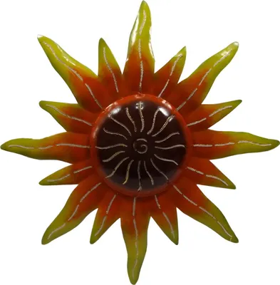 Produktbild von Sonne Metall Wanddeko mit Teelichthalter Wandbild Garten Deko Hänger Wandschmuck