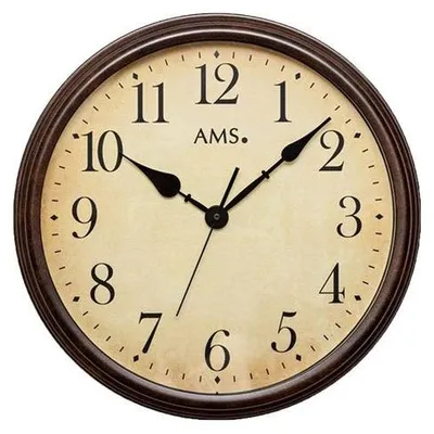 Immagine prodotto di Orologio da parete marrone con movimento al quarzo e design resistente agli agenti atmosferici