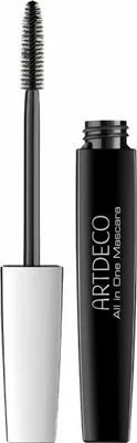 Produktbild von ARTDECO All In One, Schwarz, Black, Locken, Elastizität, Verlängerung, Nährend, Volumengebend, 10 ml, Frauen, AQUA (WATER), COPERNICIA CERIFERA CERA (COPERNICIA CERIFERA (CARNAUBA) WAX), STEARIC ACID, PVP,...