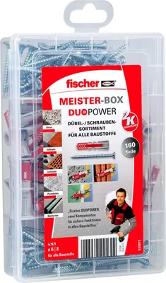 Obrázek produktu pro fischer Meister-Box obývací pokoj + šrouby (160 dílů) - sada pro vnitřní instalace | 535972