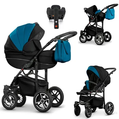 Produktbild von Kinderwagen-Set Craft Eco 5 in 1 inkl. Sportsitz, Autositz, Iso Base und Zubehör - 17 Teile - in 16 Farben