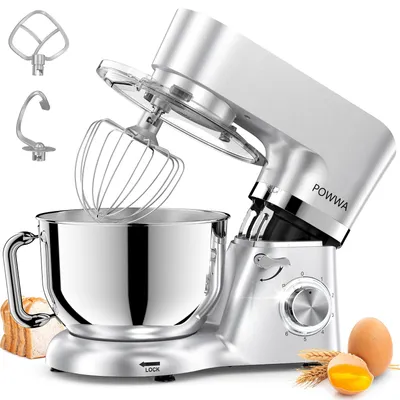 Küchenmaschine 6,2 L, 660 W, 7 Stufen, Edelstahl-Schüssel, inkl. Zubehör