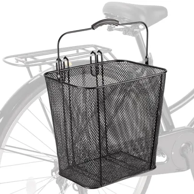 Image de Panier de vélo amovible avec poignée – panier arrière, 33,5 x 24 x 31,5 cm, 6 kg