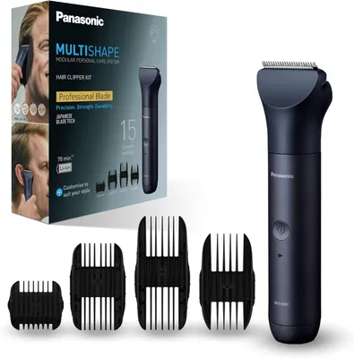 Produktbild von Modulares Haarschneider Set Herren, 15 Längeneinstellungen, 4 Kammaufsätze, Li-Ionen Akku, wasserdicht, Profi Edelstahlklingen, Trimmer