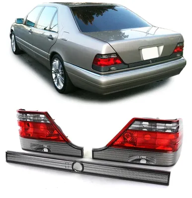 Für Mercedes S-Klasse W140 Facelift 1994-1998 Rückleuchten in Rot Schwarz in der Farbe Rot von Carparts-Online GmbH