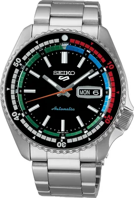 Produktbild von Seiko 5 Sports Automatic Black Dial Stainless Steel Watch SRPK13K1