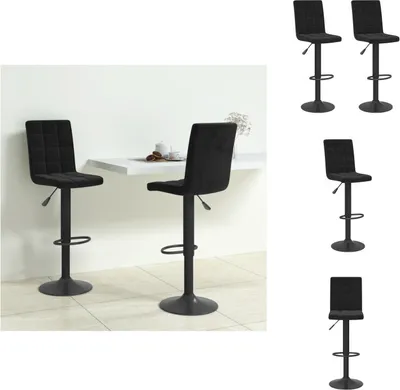 Produktbild von vidaXL Barhocker 2 Stk. Schwarz Samt - Barhocker