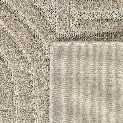 Produktbild von Homebyhome Hochflor Teppich Wohnzimmer Skandinavische Boho Design 3D Optik Teppich Shaggy Flauschig Weich, Grösse: 240x340 cm