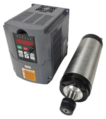 Image de Moteur de broche refroidi par air de 2,2 kW, vitesse maximale de 24 000 tr/min, conception compacte 80 x 230 mm, kit 1, 220 V