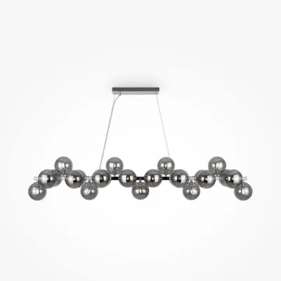 Produktbild von Maytoni Moderne Pendelleuchte Dallas 25xG9 excl. in Chrom aus Metall Glas 28 W für Küche, Schlafzimmer, Wohnzimmer, Esszimmer, Lobby