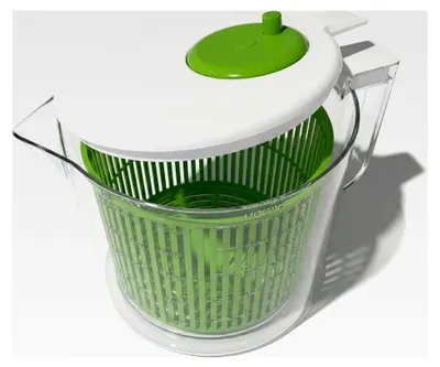 Produktbild von Kleine Salatschleuder für Einzelportionen – Mini-Salatschleuder und Trockner mit Messbecher – Sieb mit Waschkorb für Obst und Gemüse