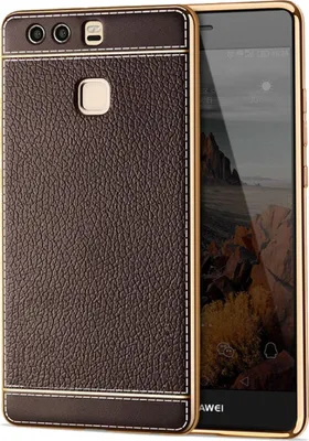 Produktbild von Handy Hülle für Huawei P9 Schutz Case Tasche Bumper Etuis Kunstleder Braun