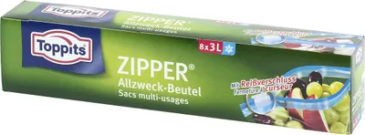 Produktbild von TOPPITS Frischebeutel 27,5x24,5 cm 3l Pack 8 Stück 12 Stück Verkaufseinheit 157337 4008871209870