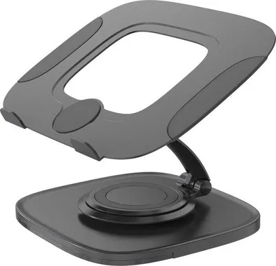 Immagine prodotto di Supporto per laptop regolabile in altezza in alluminio nero