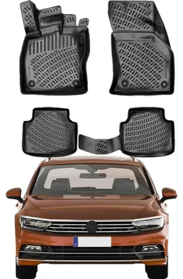 Produktbild von Rizline kompatibel mit VW Passat B8 Type 3G 2014–2023 Autofußmatten Auto Allwetter 3D Gummimatten