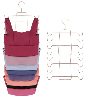 Tanktophänger-Set 2er-Pack, platzsparend, Roségold, Metall