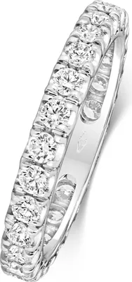 Produktbild von 18 Karat (750) Weißgold 2,9mm Flach Form Diamant Trauring/Ehering/Hochzeitsring Brillant-Schliff 1.06 Karat G - SI VS, 51 (16.2); TRS208418KWRSL