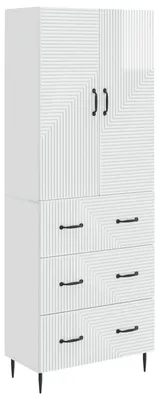 Obrázok produktu pre Sada skríň vidaXL, 2 ks, lesklá biela, 66 x 34,5 x 90 cm, drevotrieska