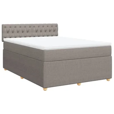 Produktbild von Boxspringbett mit Matratze Taupe 140x200 cm Stoff