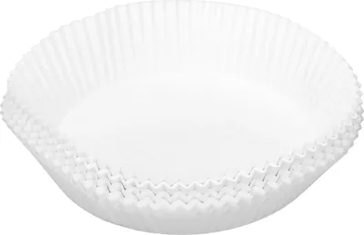 Zdjęcie produktu dla 100 sztuk jednorazowych papierowych foremek 16 x 4,5 cm, białe, z powłoką nieprzywierającą, do smażenia i pieczenia, okrągłe, do kuchni