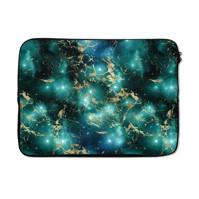 Produktbild von MuchoWow® Laptop Hülle 14 ZollRaum - Gold - Marmor - Muster Laptoptasche - Laptoptasche - Stoßsicher - Schutzhaube