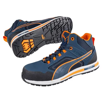 Image de Botte de sécurité Puma Crosstwist Mid S3 conforme à EN ISO 20345:2011 S3 HRO SRC bleu taille 37