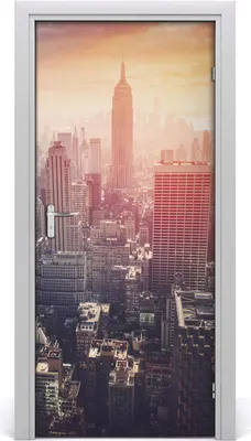 Produktbild von Tulup Türaufkleber 95x205 cm Dekorative Aufkleber Selbstklebend Wasserdichte Tapete Abnehmbar Schlafzimmer Wohnzimmer Wohnkultur - New York, USA Panorama