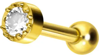 Produktbild von Ohrpiercing Titan Ohrpiercing EINGEFASSTER KRISTALL