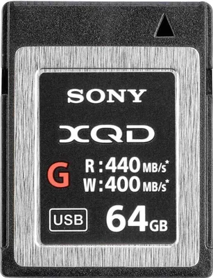 Produktbild von Sony QD-G64F, 64 GB, XQD, 440 MB/s, 400 MB/s, Schwarz