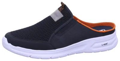 Produktbild von Rieker Herren Pantolette Clog aus Textil mit ultraleichter Sohle B7390, Größe:45 EU, Farbe:Blau