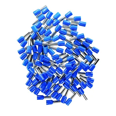 Produktbild von Aderendhülsen 2,50mm² (blau), isoliert, 100 Stück