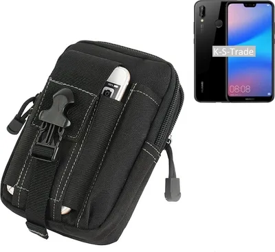 Produktbild von K-S-Trade Gürtel Tasche kompatibel mit Huawei P20 Lite Gürtel-Tasche Holster Schutz-Hülle Handy Hülle Smartphone outdoor Handy-Hülle schwarz