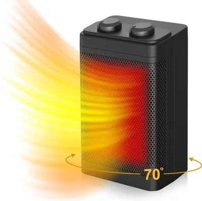 Produktbild von Heizlüfter Energiesparend - 1500W/3s Schnellheizung/3 Heizmodi/60° oszillierend/Leiser Heizstrahler mit Kippschutz und Überhitzungssschutz