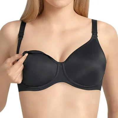Produktbild von Anita Maternity Basic niet-voorgevormde voedingsbh met beugel – zwart - Schwarz