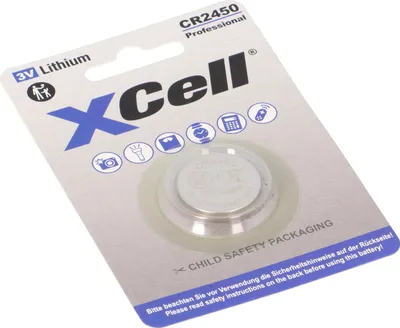 Produktbild von XCell CR2450 Lithium-Knopfzelle 3V – 1er Blister