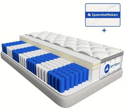 Obrázek produktu pro Matrace 140x190 cm - 25 cm, s pružinovou výplní, střední tuhost, ergonomická a prodyšná