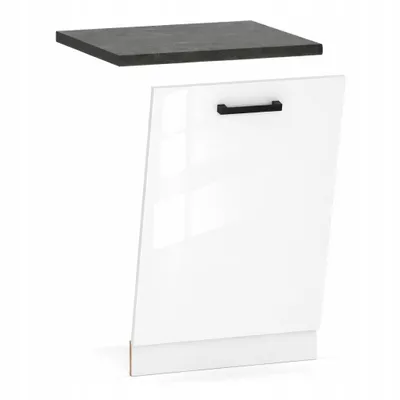 Zdjęcie produktu dla ULWEHOME Szafka kuchenna front do zmywarki / pralki 60 cm panel przedni do zabudowy zmywarki Biały Połysk | Meble kuchenne system EKO