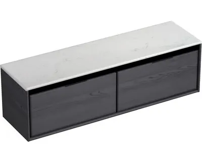 Obrázek produktu pro Koupelnová skříňka pod umyvadlo Sanox Loft dub černý 161 x 47 x 46 cm