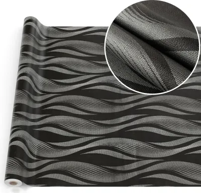 Produktbild von Tischdecke Wachstuch Premium Ornamente Schwarz Robust Wasserabweisend Breite 140 cm Länge 2000 cm