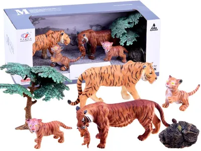 Image de Set d'animaux, figurines, Safari Tiger 4 pièces Za2990