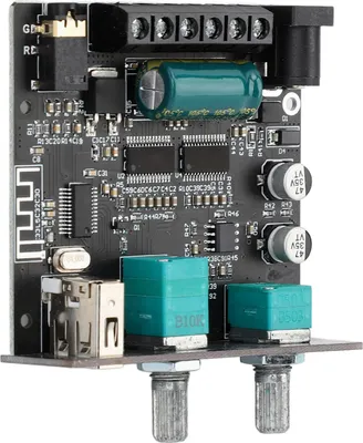 Zdjęcie produktu dla Wzmacniacz Bluetooth 5.1 9 do 24 V 2.1-kanałowy mini odbiornik bezprzewodowy cyfrowy wzmacniacz dźwięku stereo do pasywnych głośników w domu