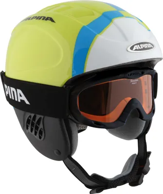 Produktbild von Alpina International CARAT Kinderskihelmset lime-cyan-weiss 48 - 52