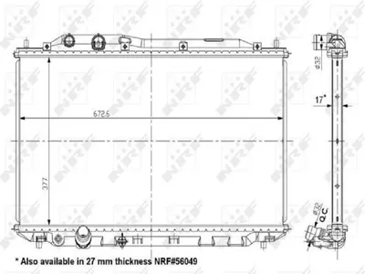 Produktbild von NRF 56050 Kühler Wasserkühler Motorkühler für HONDA CIVIC VIII Hatchback (FN, FK) CIVIC VIII Stufenheck (FD, FA)