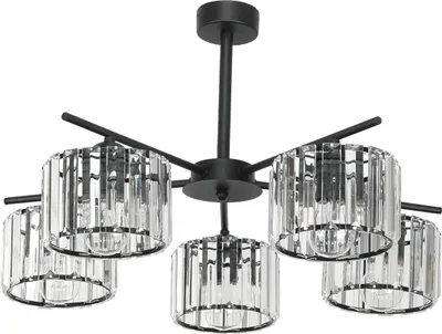 Produktbild von Deckenhängelampe Klassische Schwarze Kristalllampe Apulla 15-100