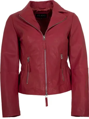 Produktbild von Jilani - Damen Lederjacke Bikerjacke Lammnappa mangolie : 48