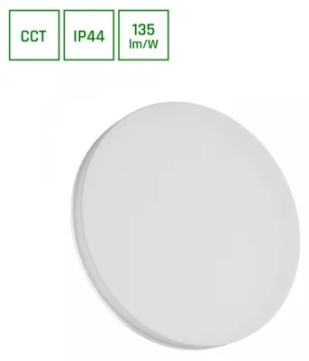 Produktbild von Spectrum LED Deckenleuchte Panel Nymphea Fusion Weiß Ø33cm IP44 20/30/40W CCT 3000/4000/6000K 120°