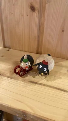Produktbild von Holzfigur Schaf mit Babyschaf auf Schlitten Höhe 3,5cm NEU